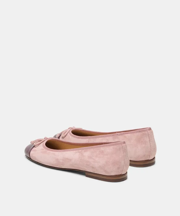 RITLA CAPTOE Pink Suede Ballet Flats — view 5