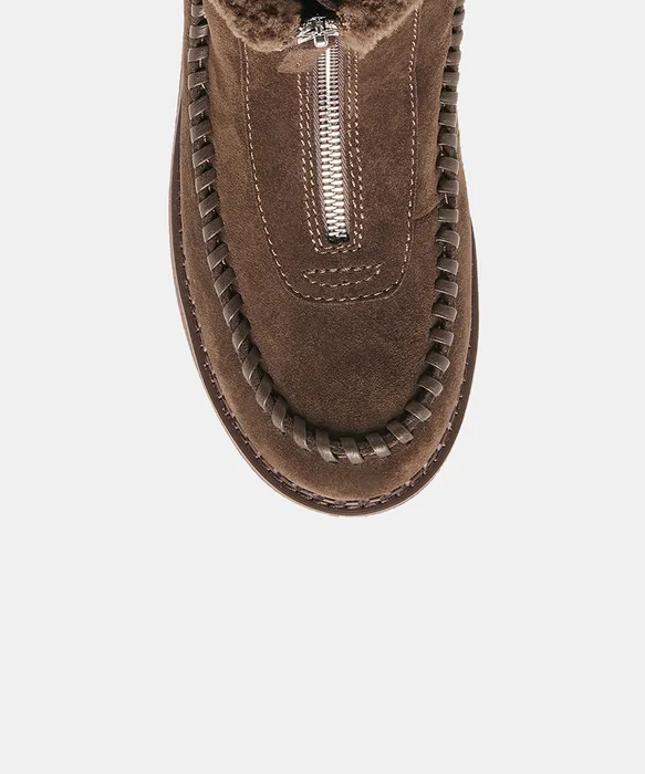 ROBEN Espresso Suede Platform Plush Boots — view 4