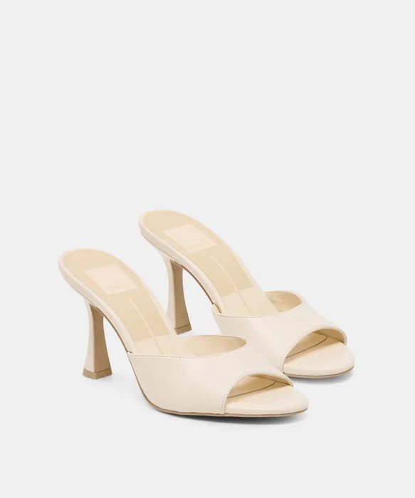 ROSHA Bone Leather Slip-On Mule Heels — view 3