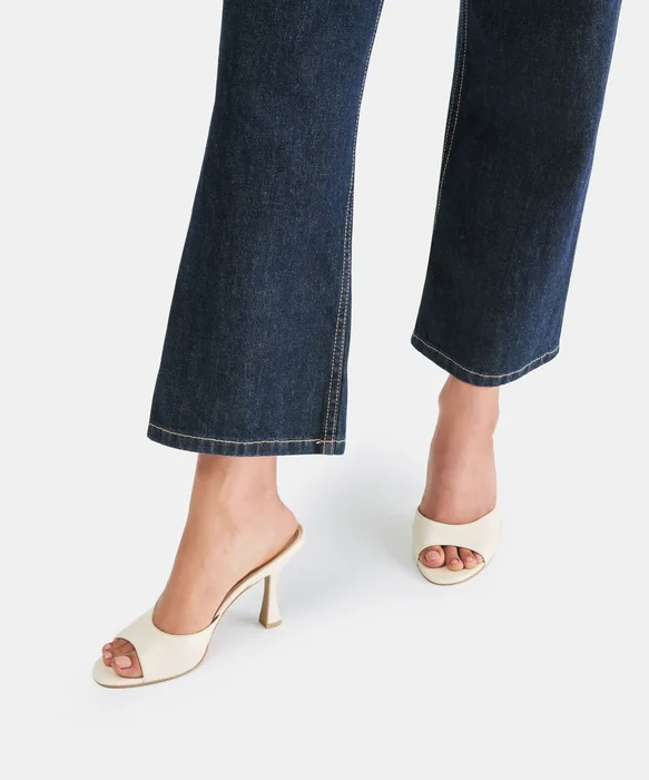 ROSHA Bone Leather Slip-On Mule Heels — view 5