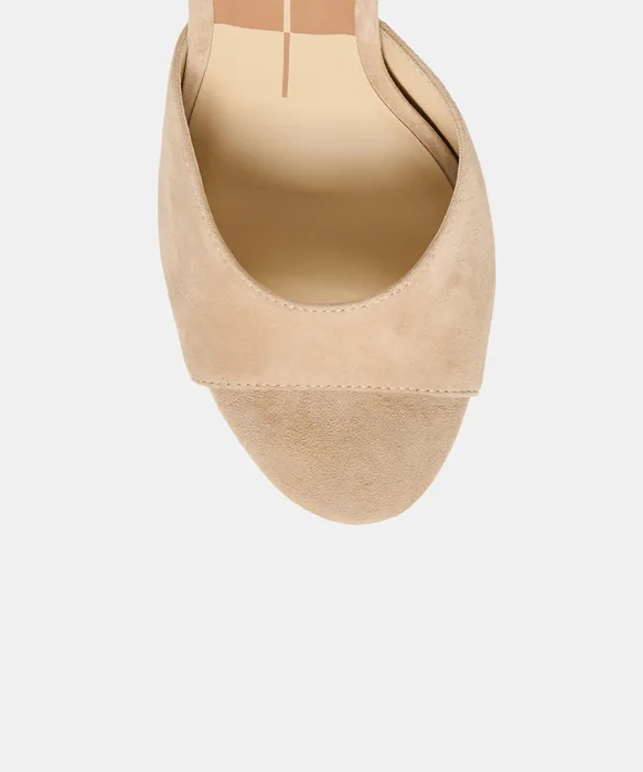 ROSHA Camel Suede Heels — view 4