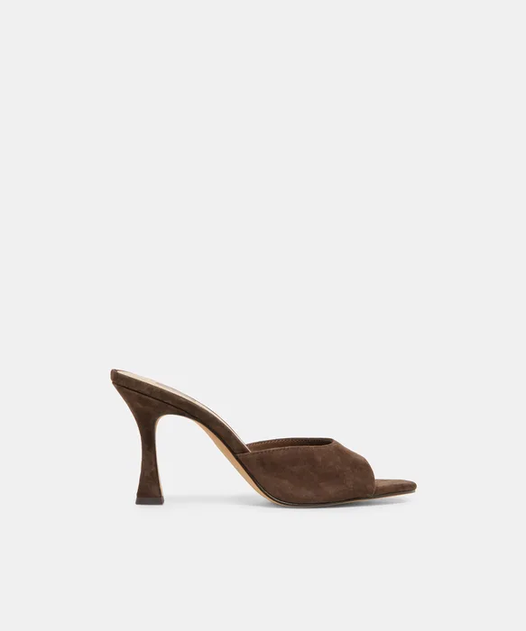 ROSHA Dk Brown Suede Heels — view 2