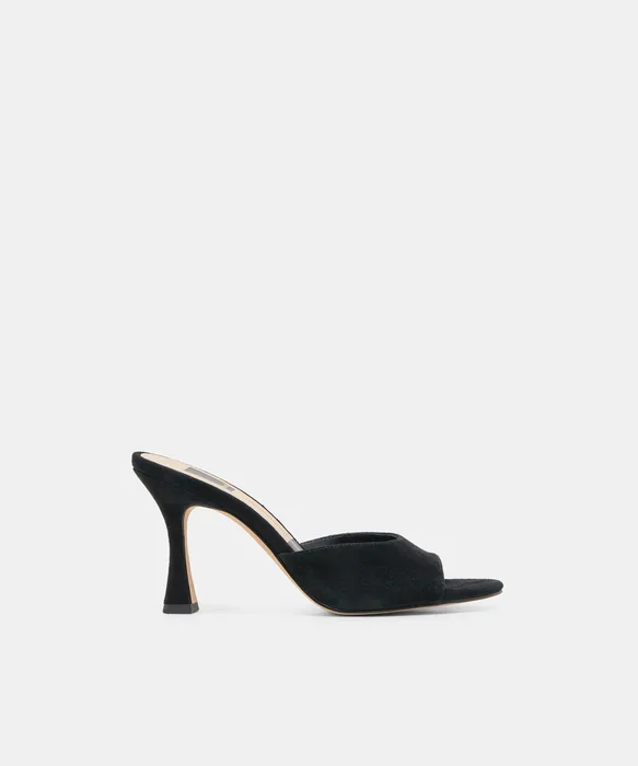 ROSHA Onyx Suede Heels — view 2
