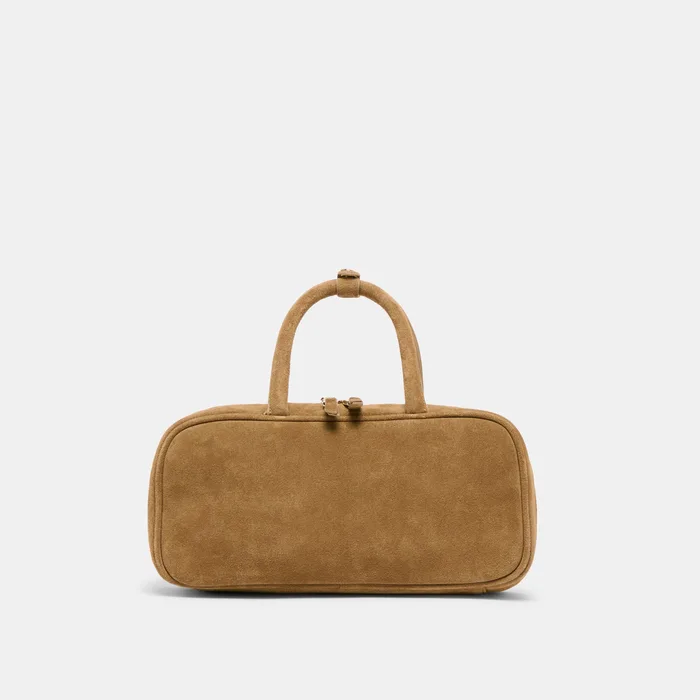 SANTINA HANDBAG TAUPE SUEDE — view 5
