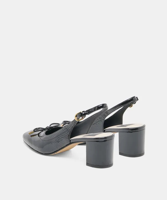 SAYLEE HEELS MIDNIGHT CRINKLE PATENT