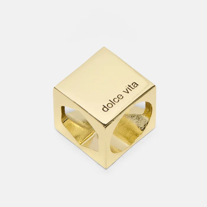 Scarf Ring Gold Bag Charm — view 2