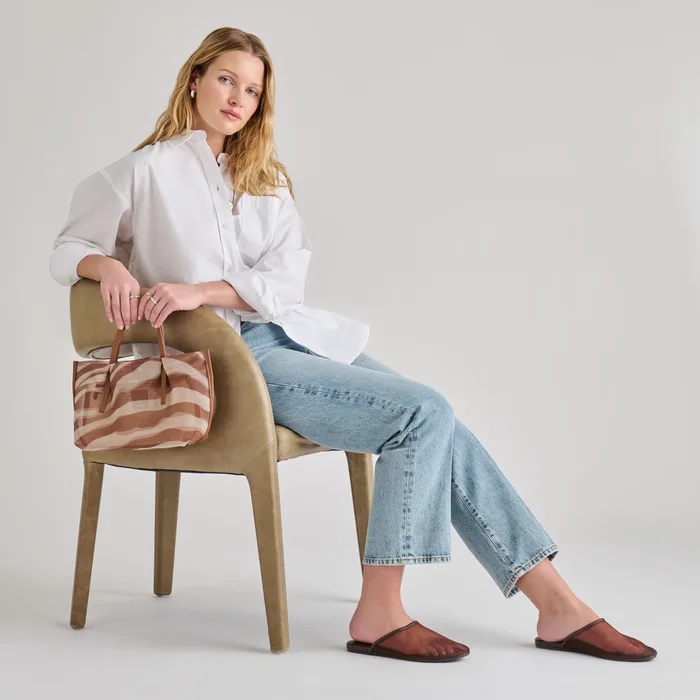 Selene Zebra Mesh Handbag — view 9