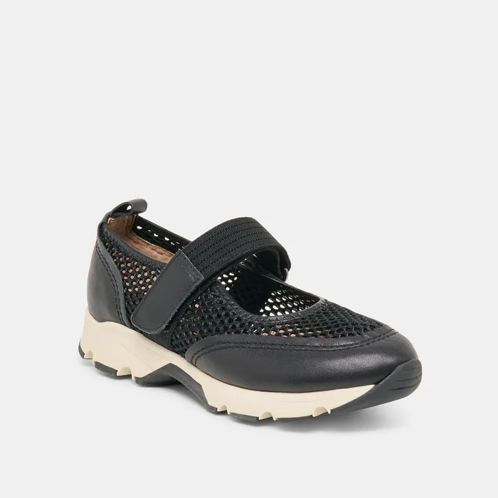 Seline Black Mesh Sneakers — view 3