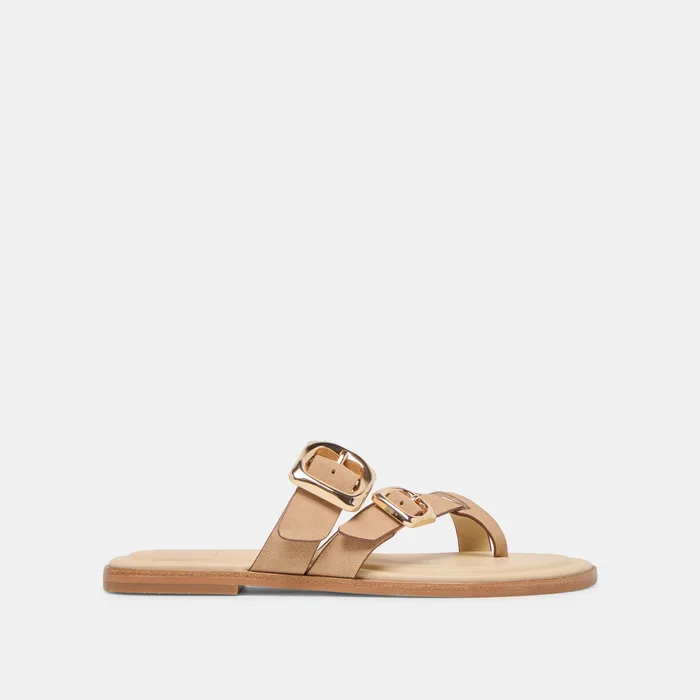 Shore Camel Suede Sandals — view 2