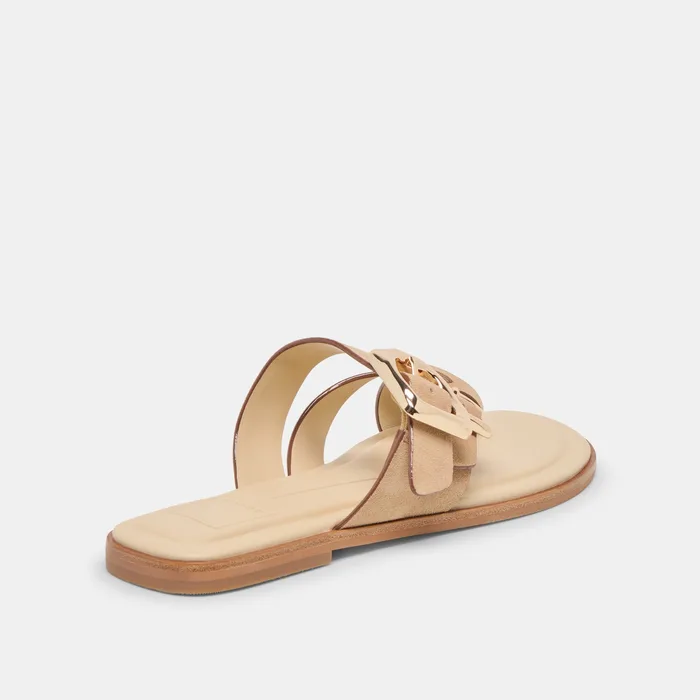 Shore Camel Suede Sandals — view 4