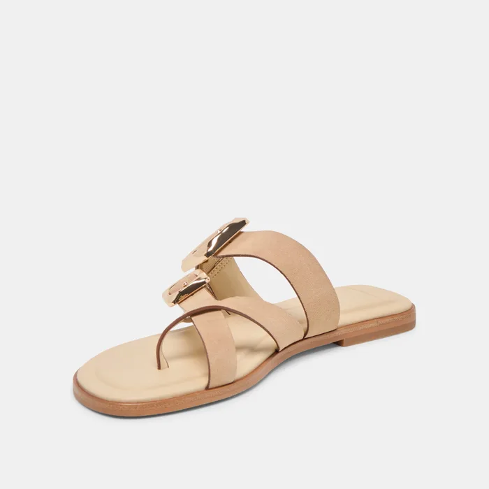 Shore Camel Suede Sandals — view 5