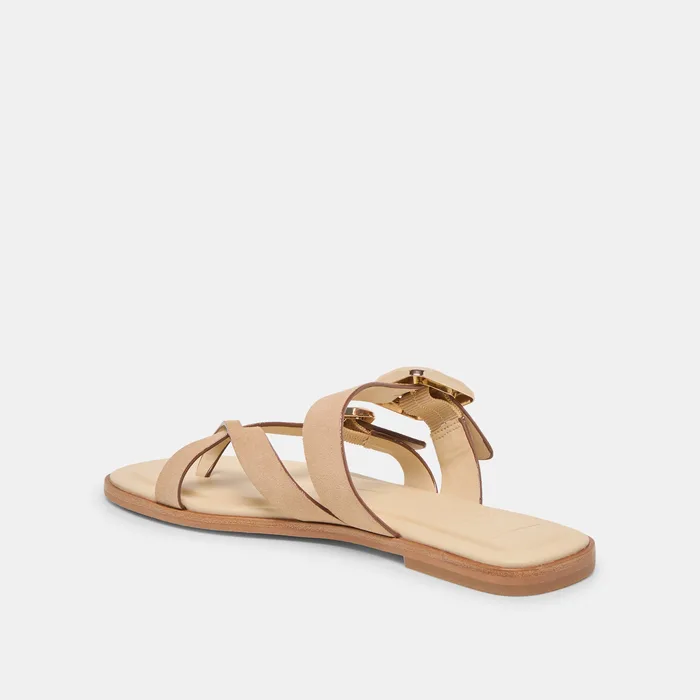 Shore Camel Suede Sandals — view 6