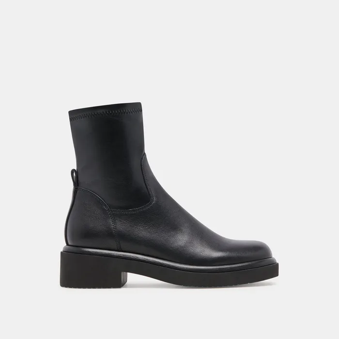 Simaya H2O Wide Black Leather Boots — view 2