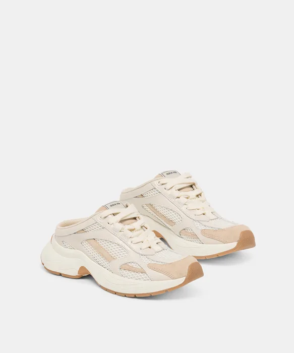 SWAYZY Ivory Multi Suede Platform Slip-on Sneakers — view 3