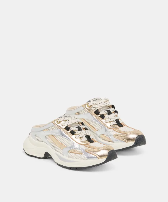 SWAYZY Metallic Multi Leather Platform Slip-on Sneakers — view 3