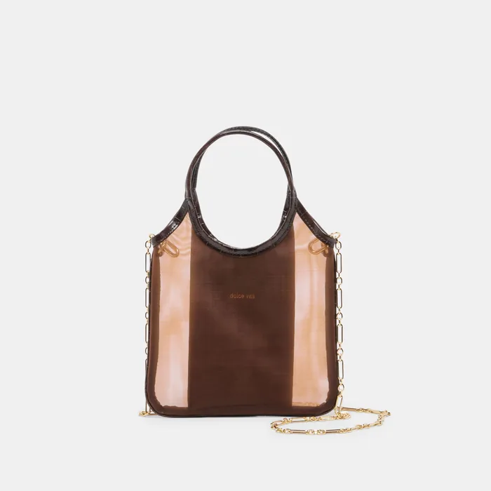 SYLVENE Chocolate Mesh Removable Crossbody Handbag — view 2