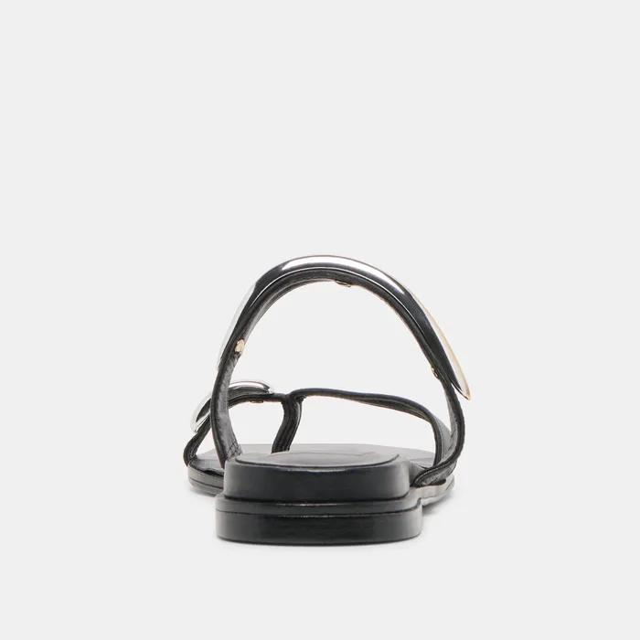 Tarina Black Leather Sandals — view 11