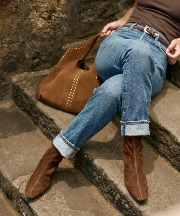 tarine booties dk brown nubuck — view 4