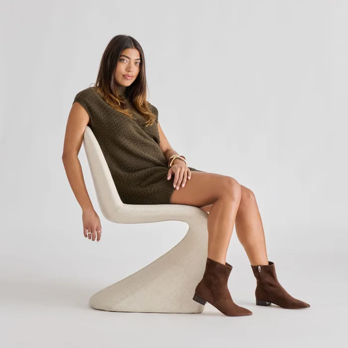 tarine booties dk brown nubuck — view 6