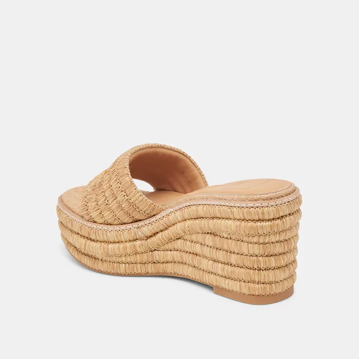 Throne Lt Natural Raffia Wedges — view 8