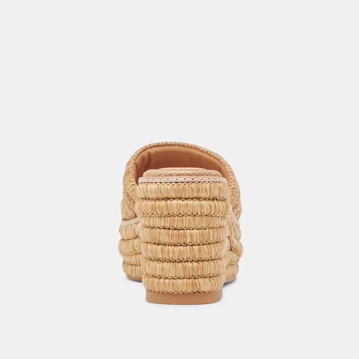 Throne Lt Natural Raffia Wedges — view 10