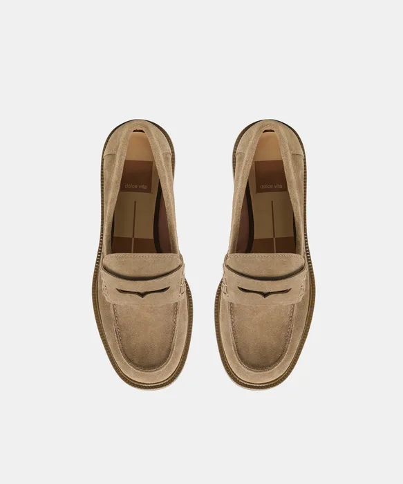 TIGGY Olive Suede Loafers — view 4