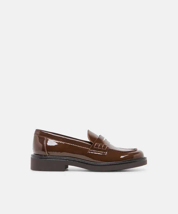 TIGGY Walnut Crinkle Patent Loafers — view 2