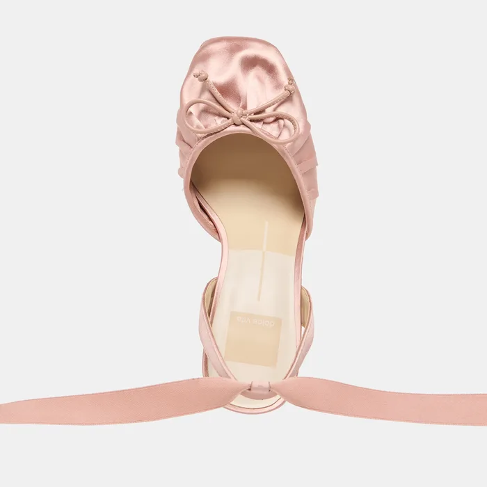 Tisha Lt Blush Satin Heels — view 10