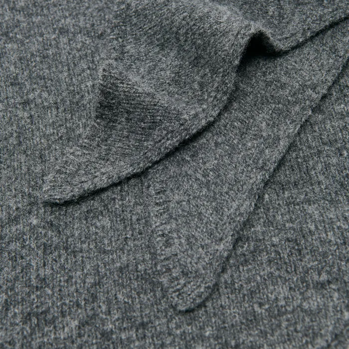Triangle Dark Heather Grey Wool Scarf — view 4