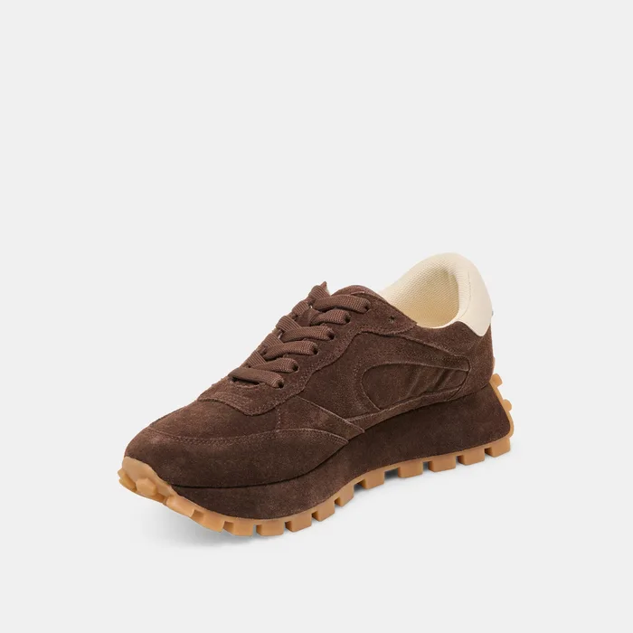 Tricia Dk Brown Suede Sneakers — view 5