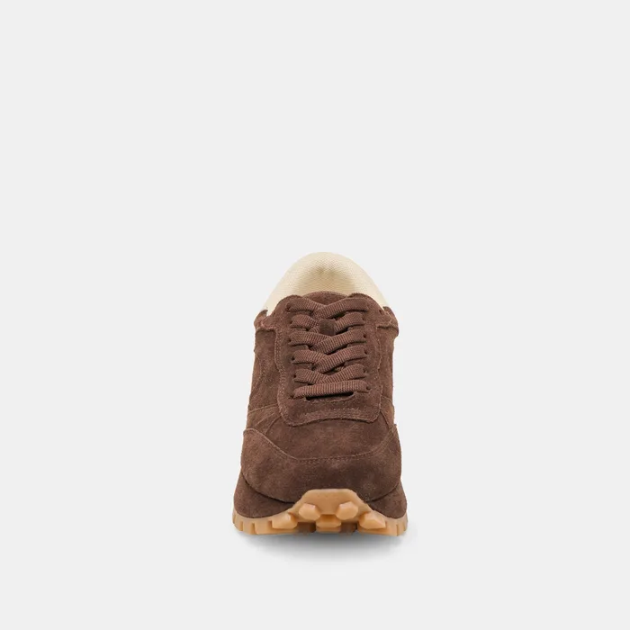 Tricia Dk Brown Suede Sneakers — view 7