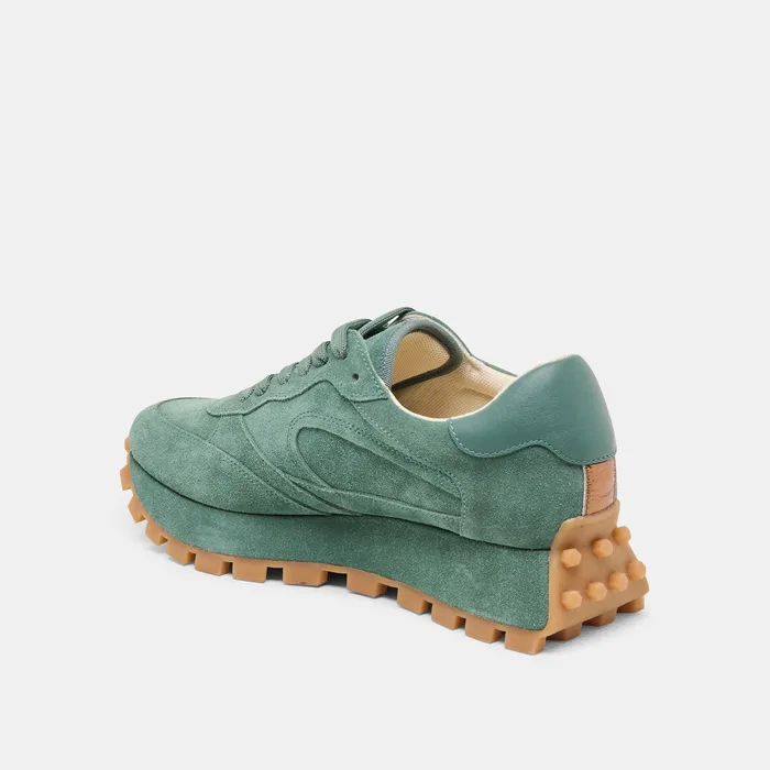 Tricia Dk Green Suede Sneakers — view 7