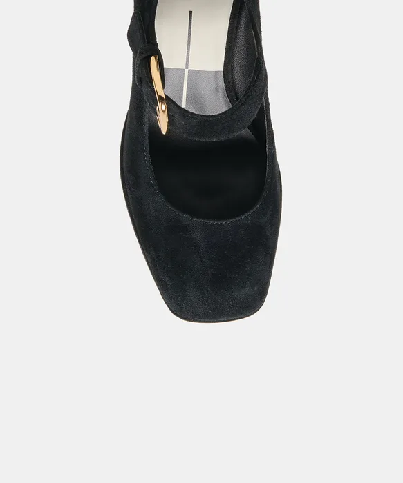 ULTRA Onyx Suede Platform Mary-Jane Block Heels — view 4