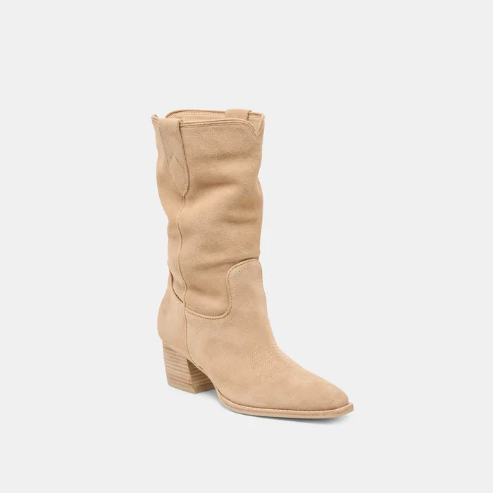 Vergil Camel Suede Boots — view 4