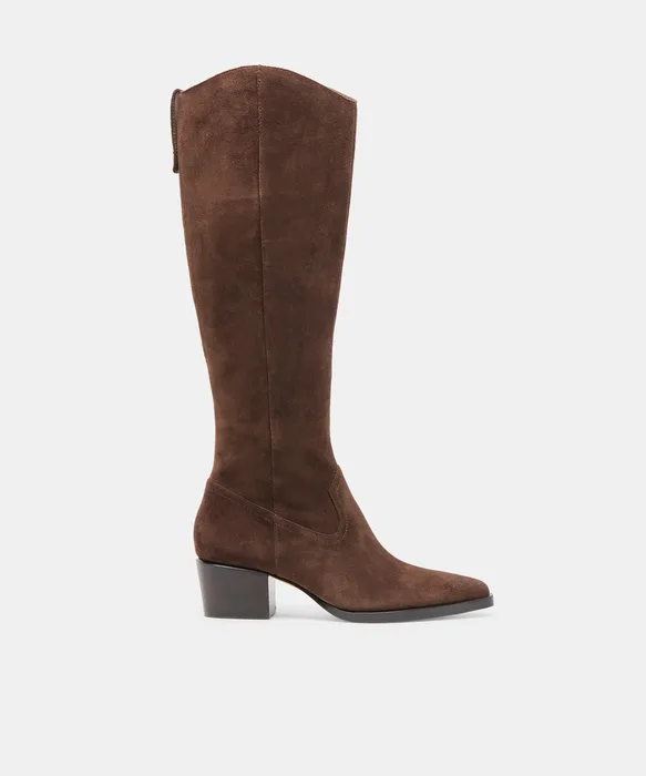 Virona H2O Waterproof Dk Brown Suede Boots — view 2