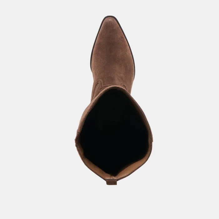 Virona H2O Waterproof Dk Brown Suede Wide Calf Boots — view 10