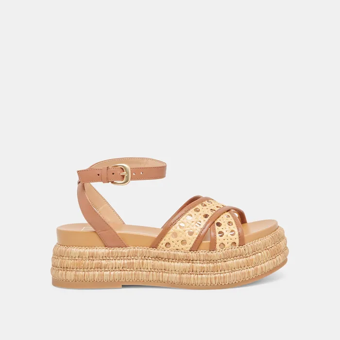 WRILEY SANDALS SADDLE WOVEN RAFFIA — view 2